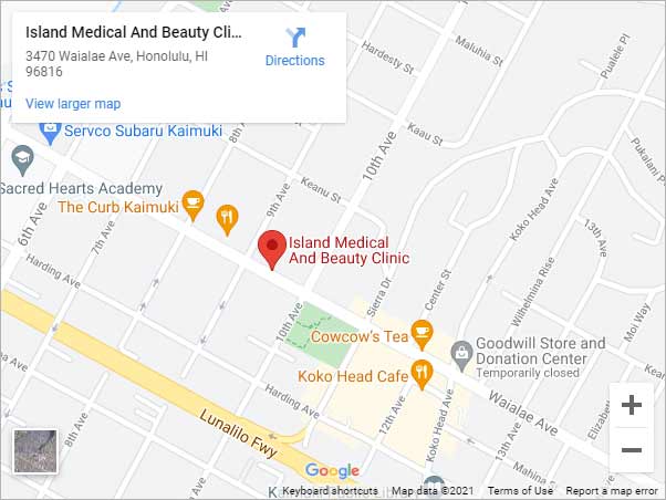 Directions From Your Location to Island Medical and Beauty Clinic in Honolulu, HI